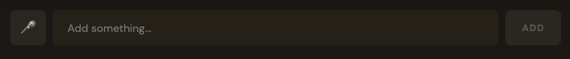 The add task input bar
